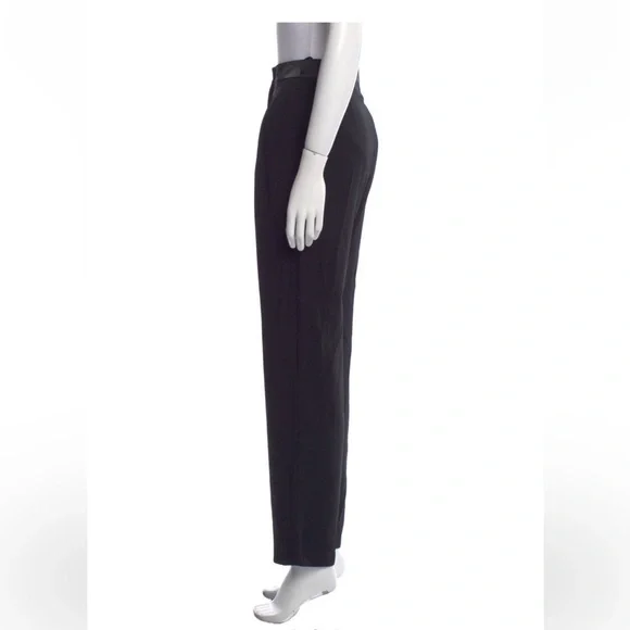 forte forte Straight Leg Pants Black High-Rise Pockets Zip & Button Closure Sz0 - Picture 3 of 3